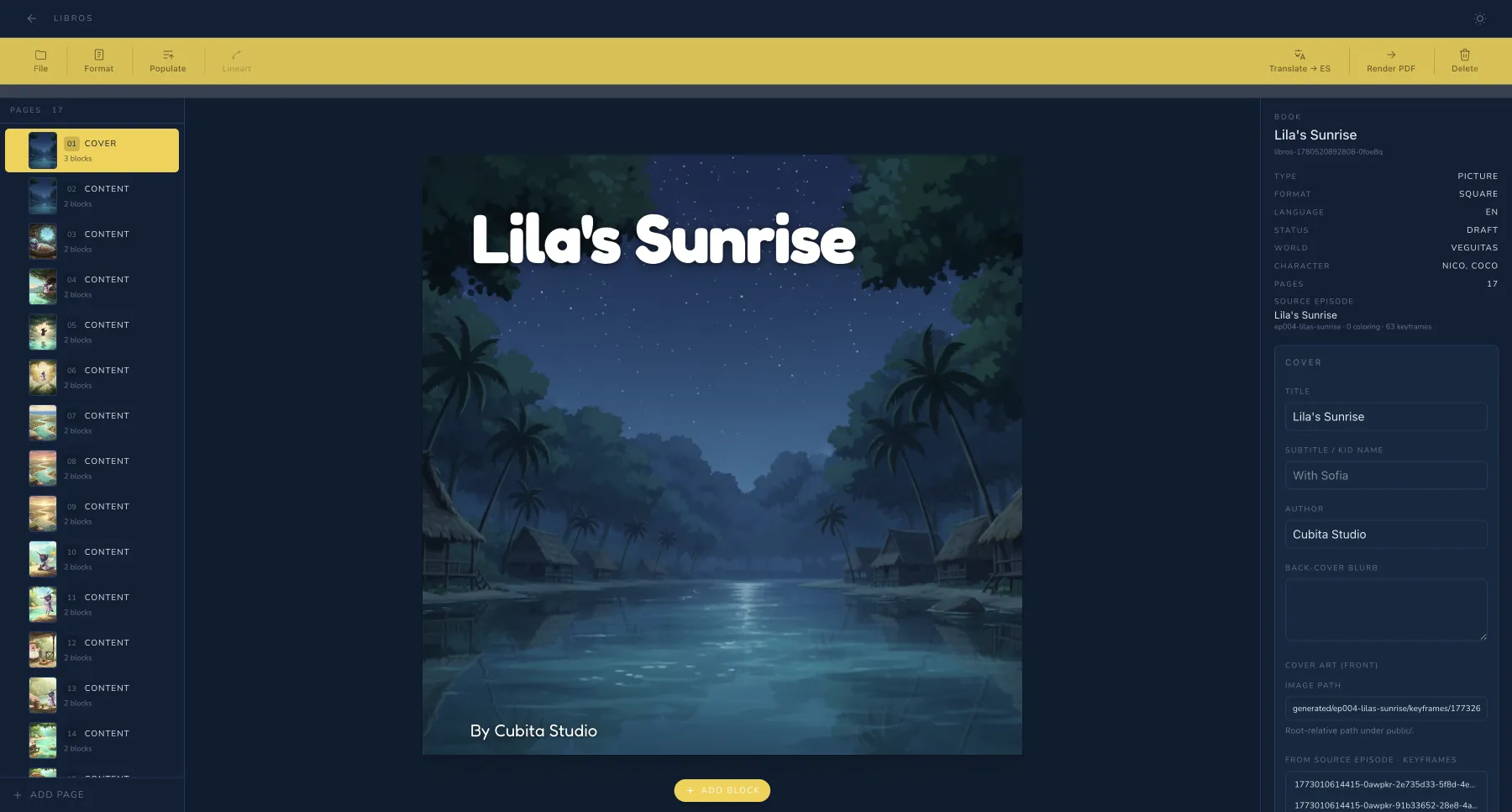 cubita.studio Libros — Print book studio — coloring, picture, and activity books.